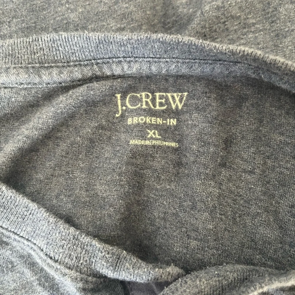 J. Crew Men's‎ Blue Long Sleeve Broken In Henley Shirt Size XL